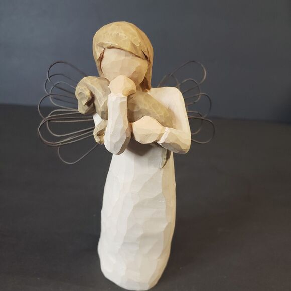 Elegant Willow Tree Hand Painted Angel of Friendship Figurine 5" Pet Lover Gift - Picture 1 of 6